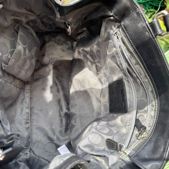 Vintage Coach Hampton Carryall Handbag 7468 Leather Black - Picture 6 of 15